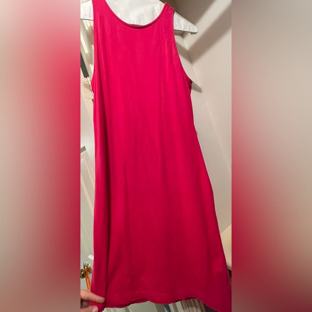 Hot Pink Cotton tank dress 👗 so cute! Sara’s limited edition.